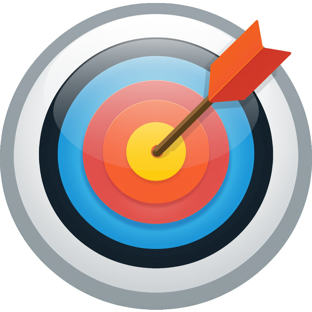 an arrow dead center in a target