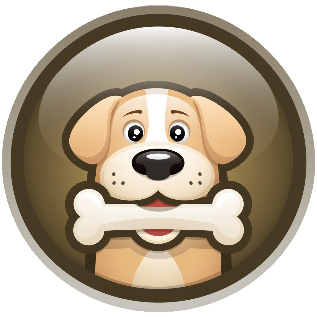 a dog chewing a bone